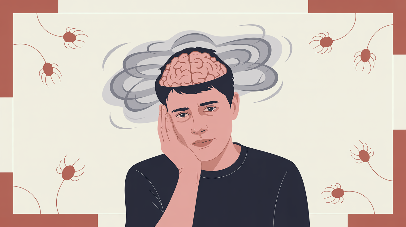 Brain fog concept illustration